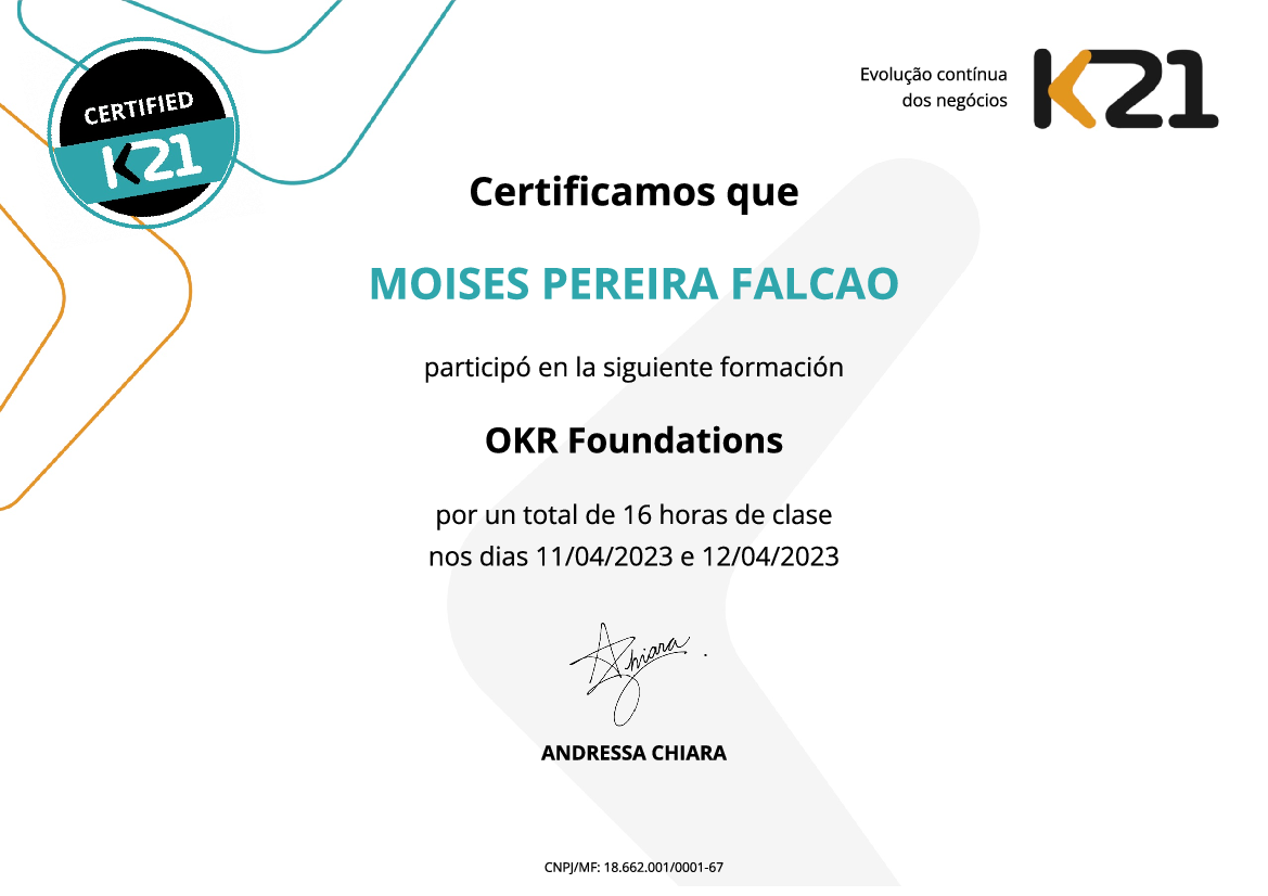 Certificado K21